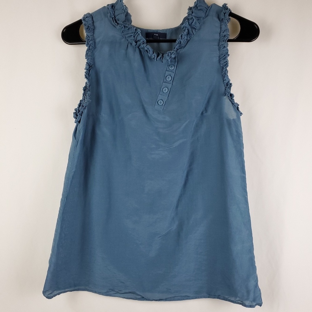 GAP Sleeveless Lightweight Blue Top XS